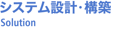 システム設計・構築 Solution